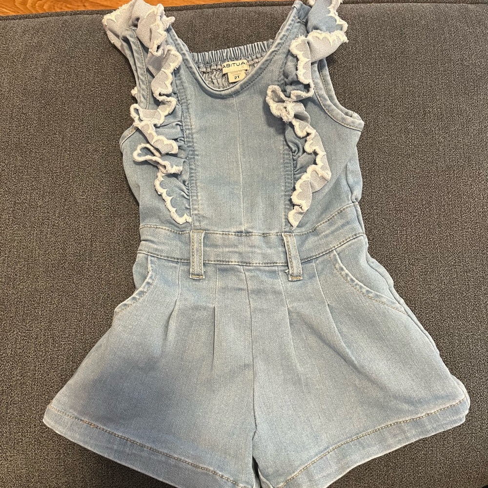Habitual Girls Denim Romper Size 2T